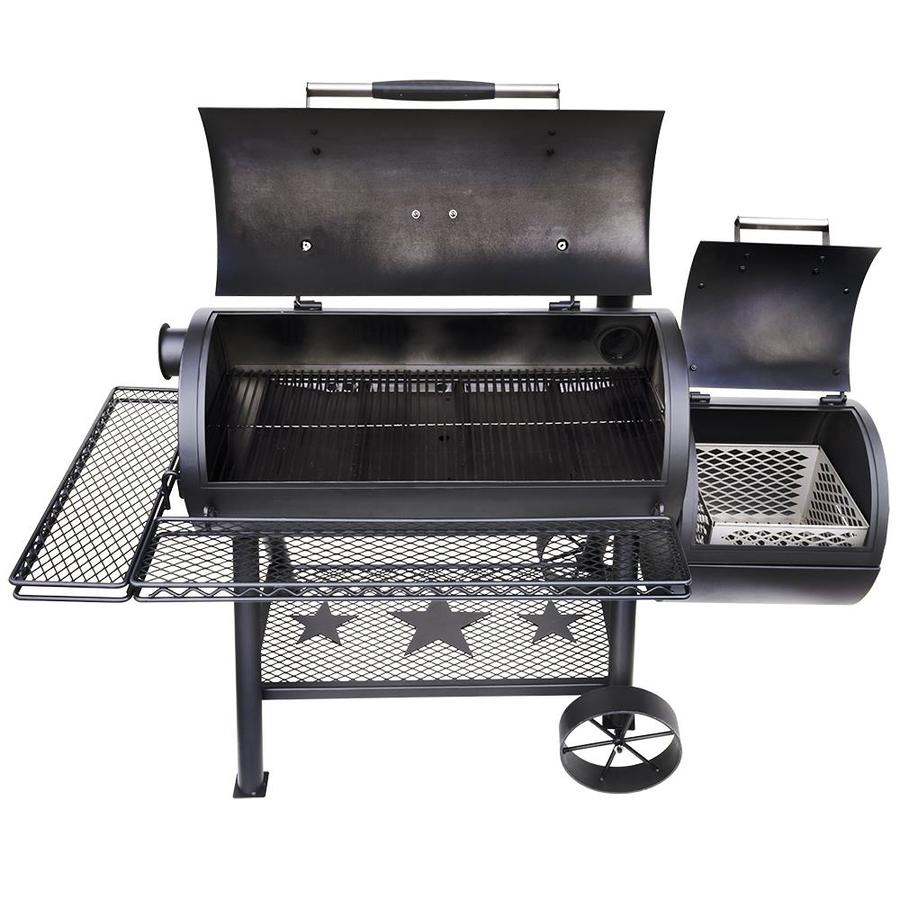 oklahoma joe's longhorn offset smoker and charcoal grill