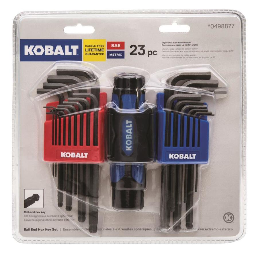 Kobalt 22 Key Metric Standard Sae Hex Key Set In The Hex Keys Torx Keys Department At Lowes Com