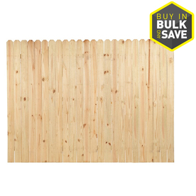 fence wood ft panel lowes picket treated pressure dog severe ear pine actual common weather panels fencing