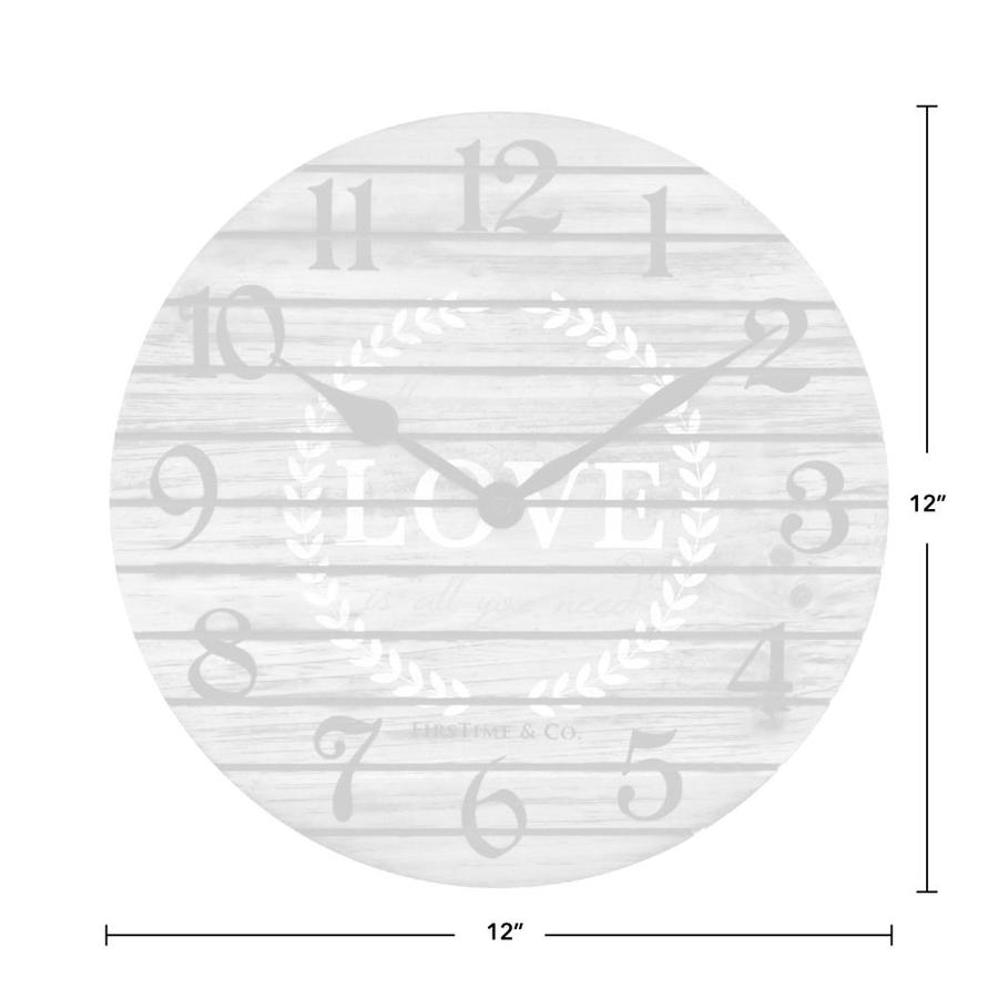 FirsTime /& Co Love Pallets Wall Clock Natural Wood 12