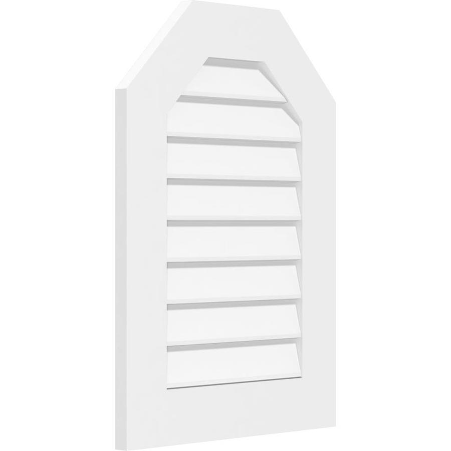 6//12-52 W x 13 H Inch Ekena Millwork GVPTR52X1303SN Triangle Surface Mount PVC Gable Vent Factory Primed White Pitch