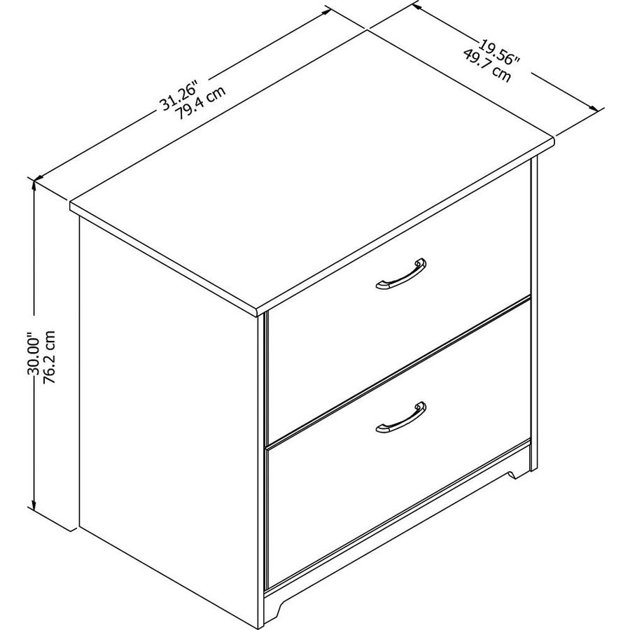 Bush Furniture Bush Furniture Cabot 2 Drawer Lateral File Cabinet In White In The File Cabinets Department At Lowes Com