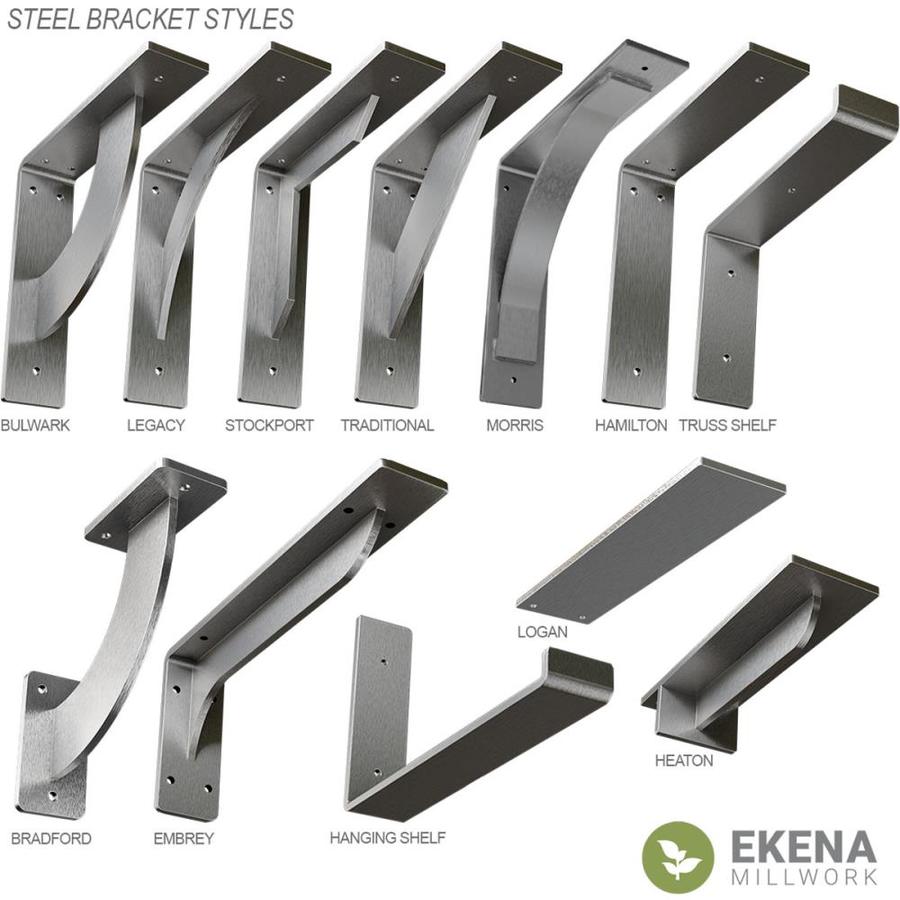 Ekena Millwork BKTM03X06X06MOABS Steel Bracket Morris 3W x 6D x 6H Antiqued Brass