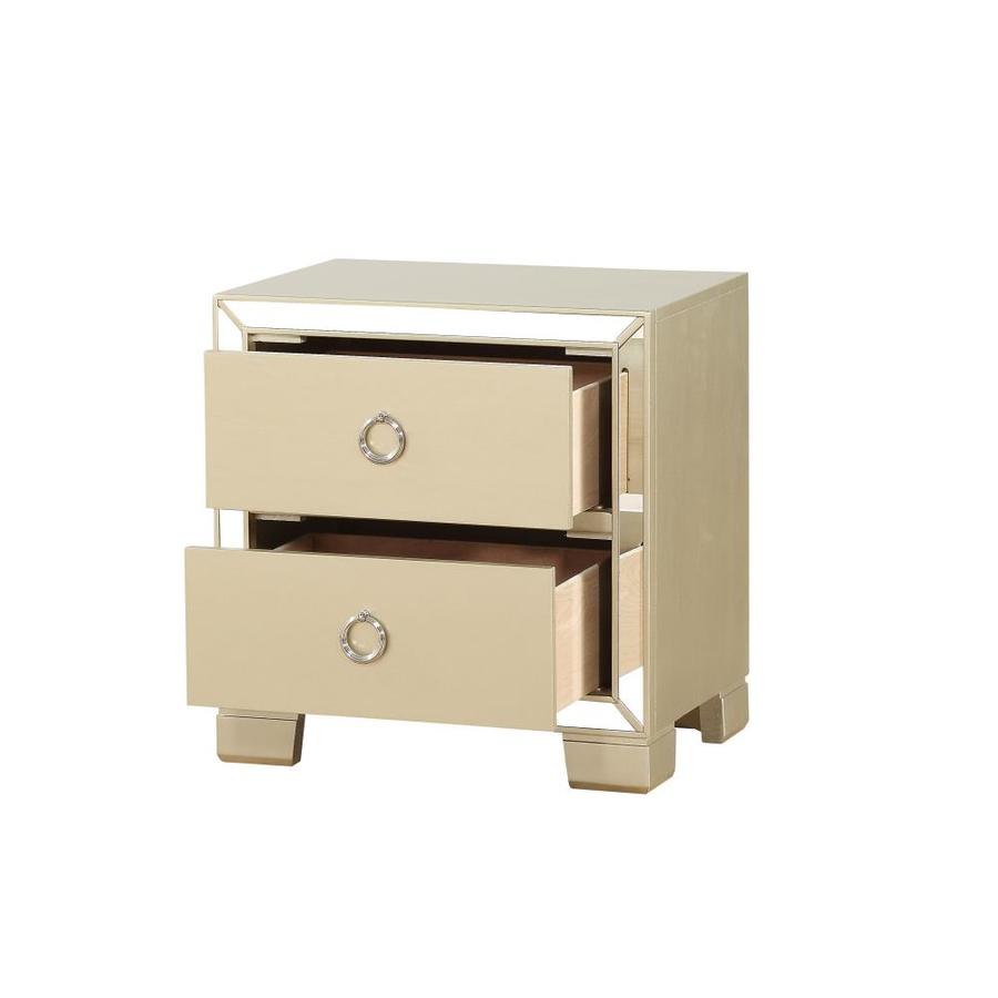 Acme Furniture Voeville Ii Champagne Nightstand In The Nightstands Department At Lowes Com