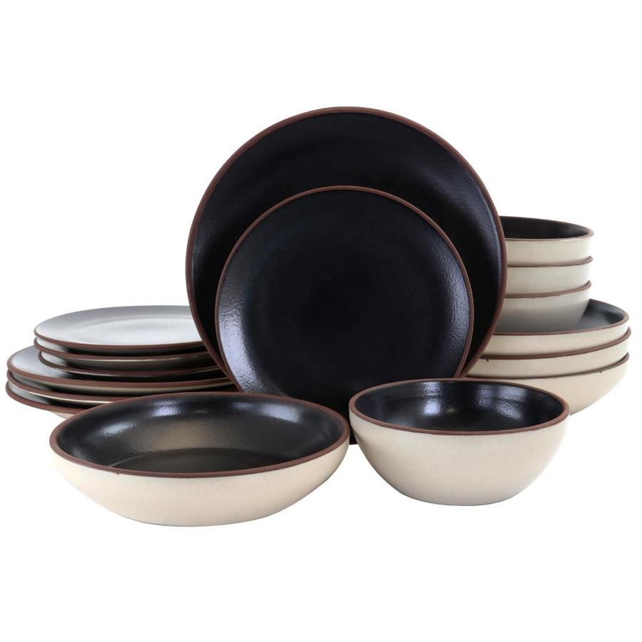 black dinnerware set