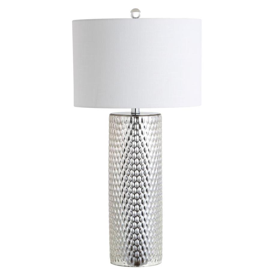 chrome and grey table lamp