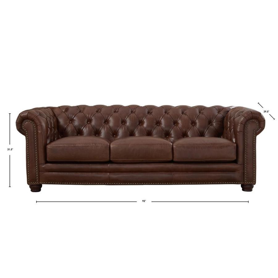 Cognac Brown Hydeline Aliso 100/% Full Top Grain Waxy Leather Sofa Couch