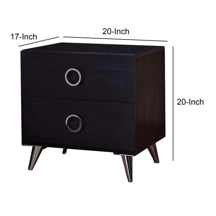 Benzara Black Nightstand In The Nightstands Department At Lowes Com