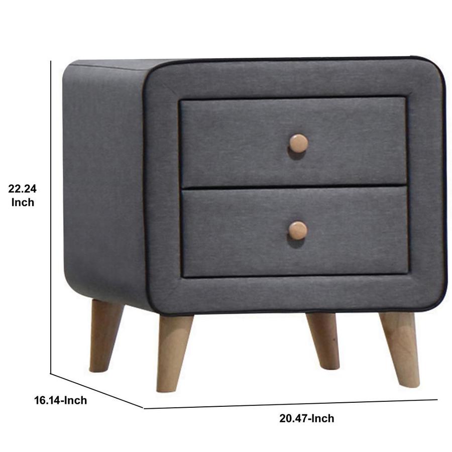 Benzara Gray Nightstand In The Nightstands Department At Lowes Com