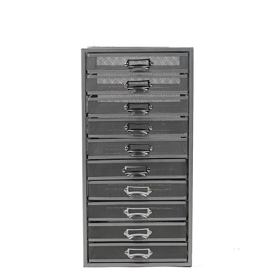 Mind Reader Mind Reader Mesh 10 Drawer Cabinet Metal Storage Drawers File Storage Cart Utility Cart Office Storage Cart Heavy Duty Multi Purpose Cart Silver In The Office Cabinets Department At Lowes Com