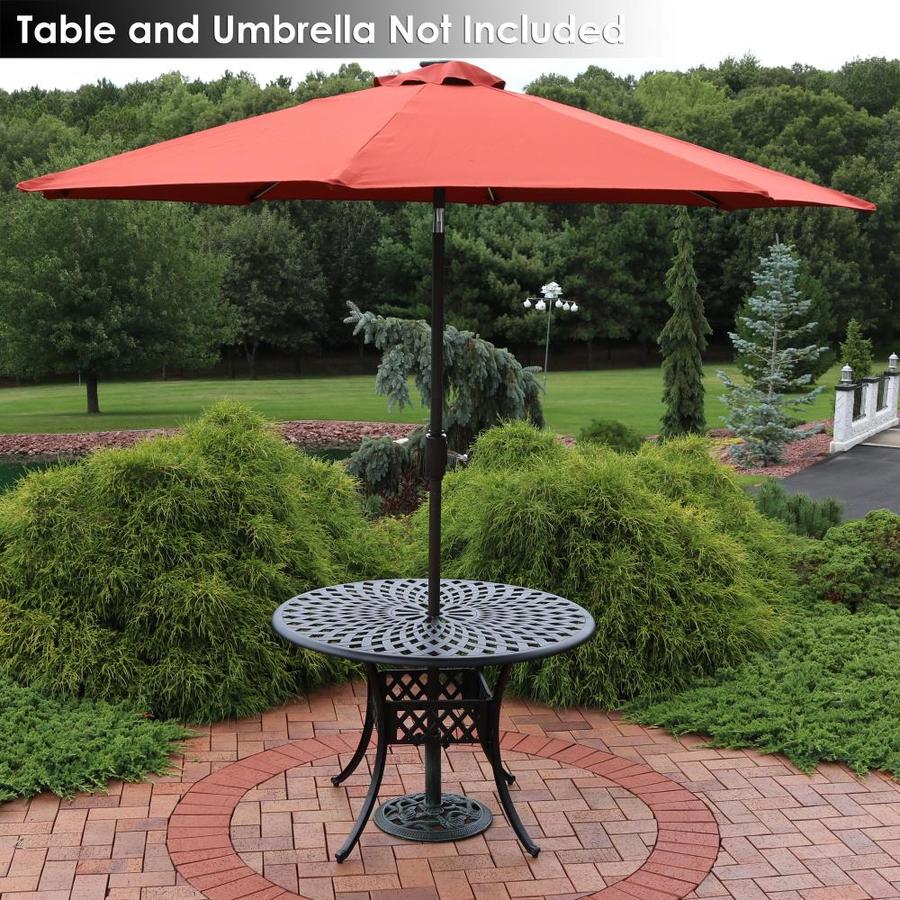 Sunnydaze Decor Cast Iron Patio Umbrella Base With Rose Blossom Design Green Finish 16 In Diameter In The Patio Umbrella Bases Department At Lowes Com