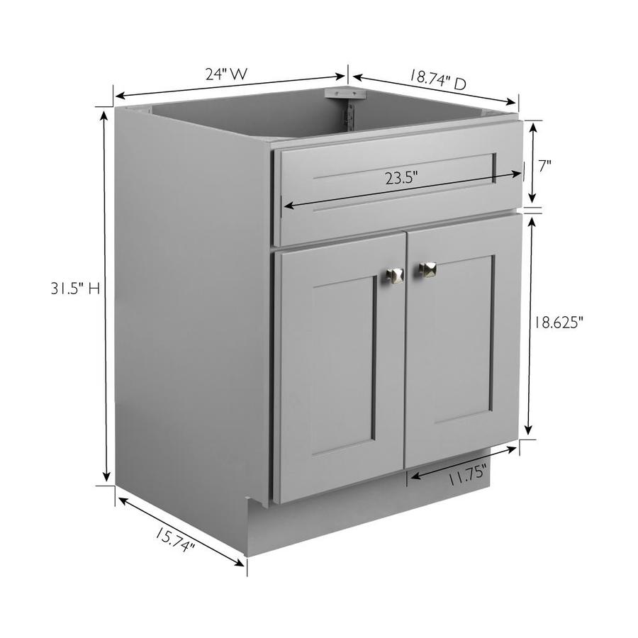 Design House Brookings 24 In Gray Bathroom Vanity Cabinet In The Bathroom Vanities Without Tops Department At Lowes Com