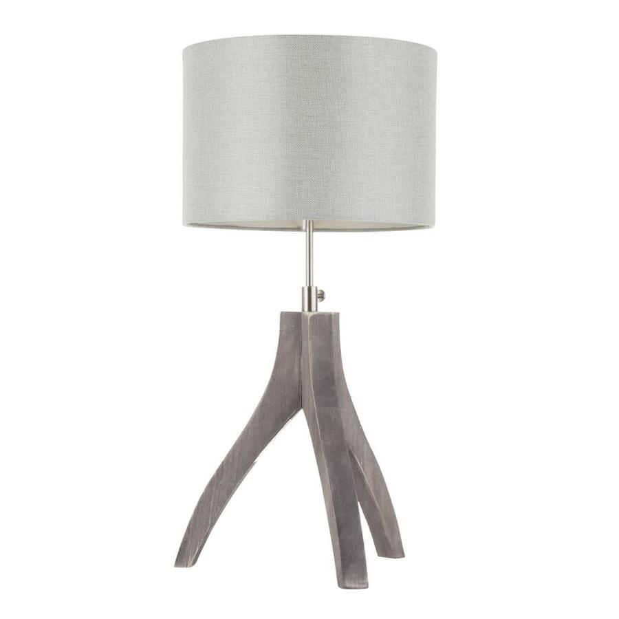 grey wooden table lamp