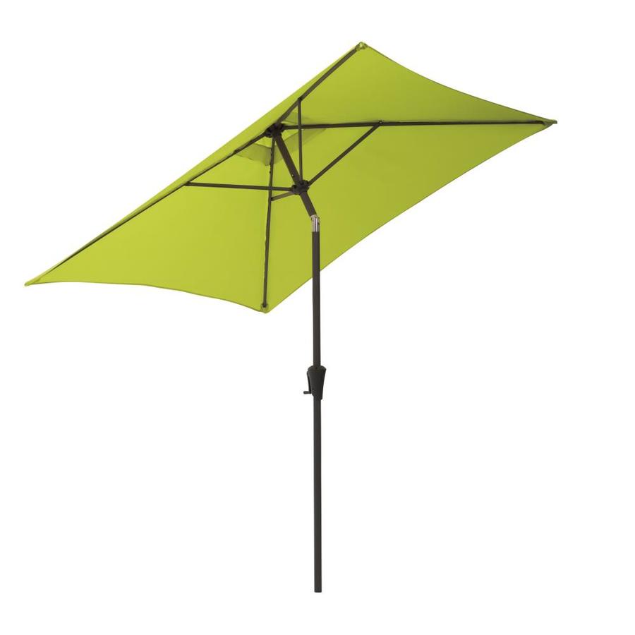 Corliving 6 5 Ft Square Lime Green With Black Steel Frame Push Button Tilt Market Patio Umbrella In The Patio Umbrellas Department At Lowes Com