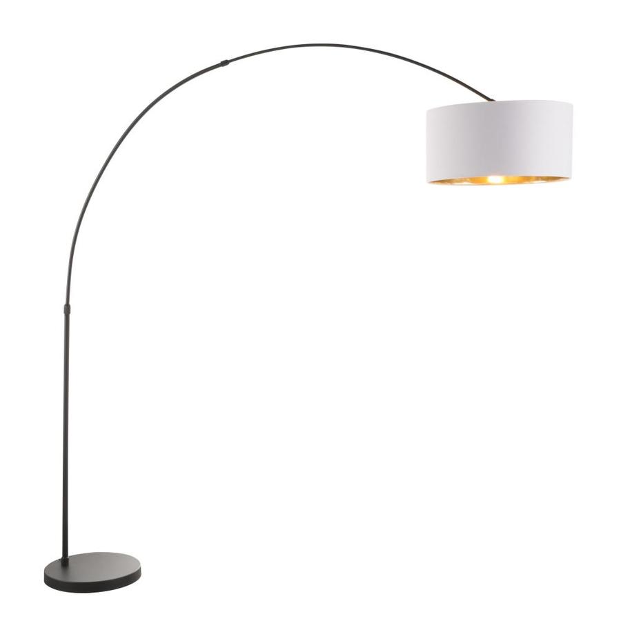 gold floor lamp white shade