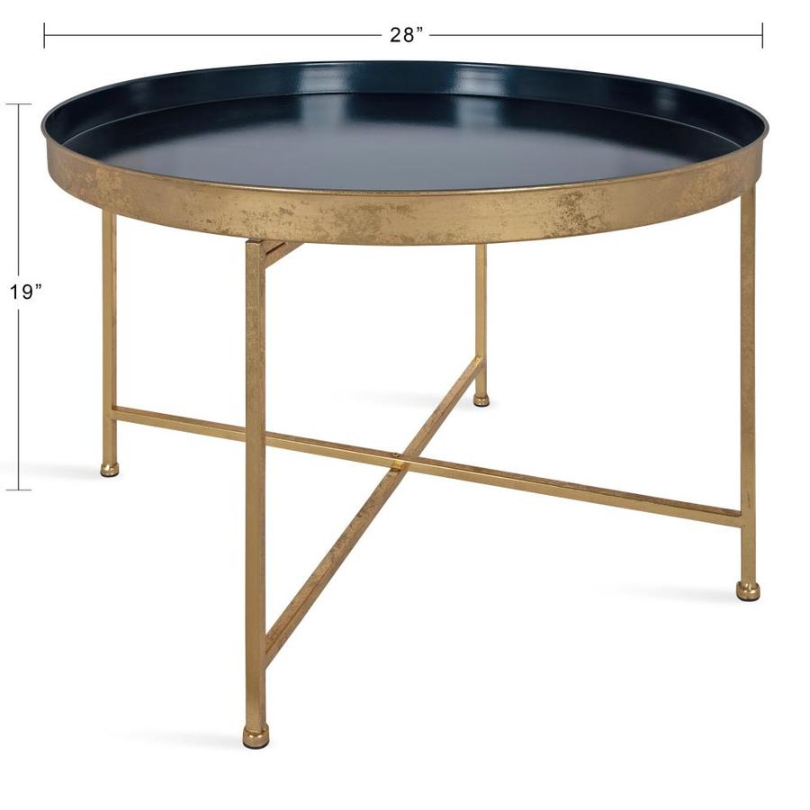 blue metal coffee table