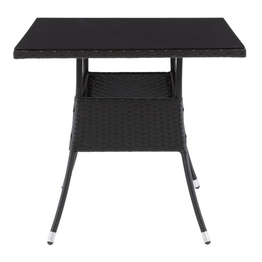 CorLiving PPT-602-T Sonax Park Terrace Patio Dining Table in Charcoal Black Weave