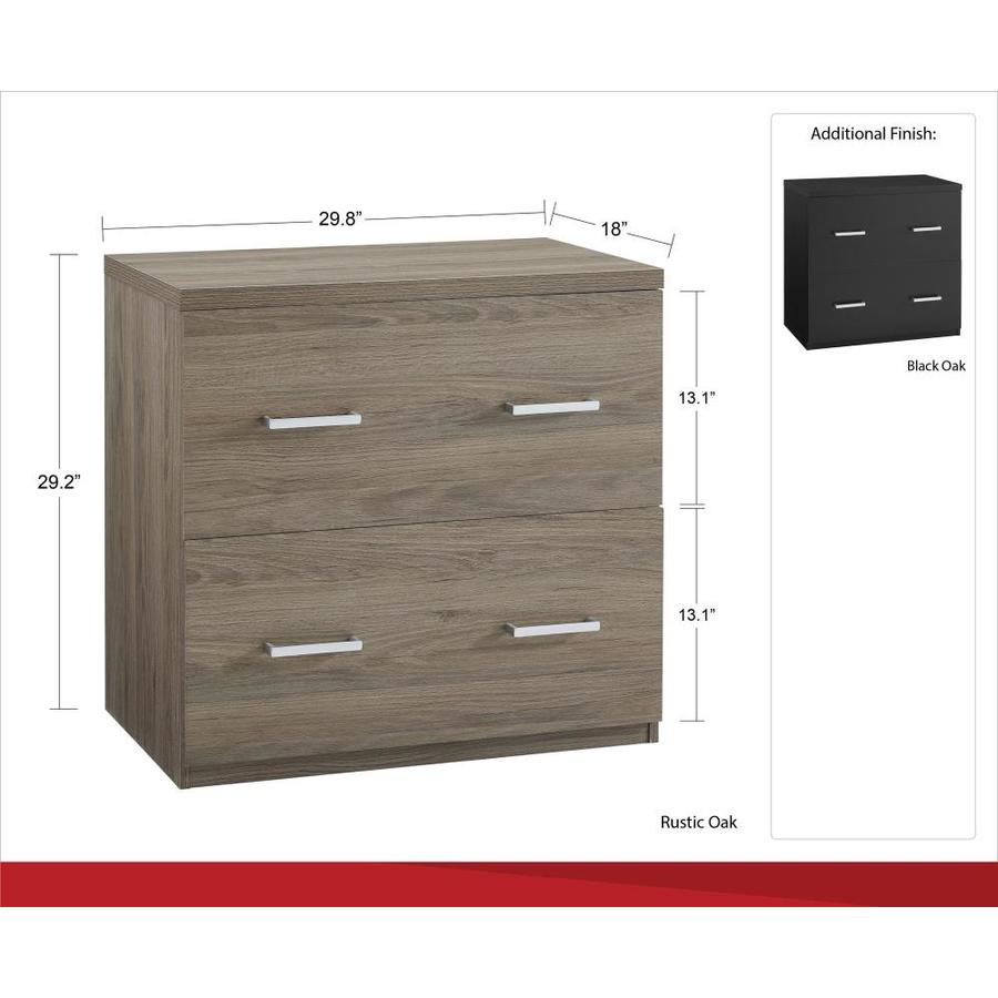 Ameriwood Home Eastway Lateral File Cabinet Black Oak In The File Cabinets Department At Lowes Com