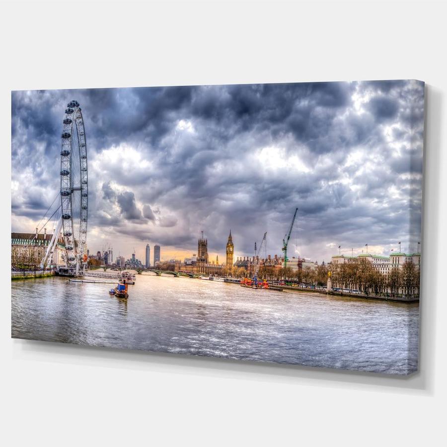 London At Night Cityscape CANVAS ART PRINT Box Framed Picture Home Decor