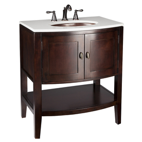 allen + roth 30-in Merlot Renovations Single Sink Bathroom Vanity with Top 605-10-V300
