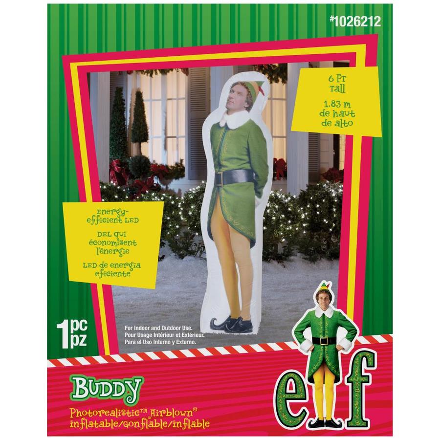 Elf Buddy The Elf 6 Ft Lighted Christmas Inflatable In The Christmas Inflatables Department At Lowes Com