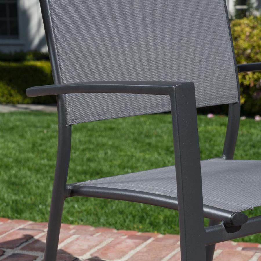 Hanover Conrad 5 Piece Gray Frame Patio Set With Gray In The Patio Dining Sets Department At Lowes Com