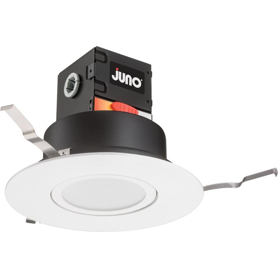 Juno 6 In 75 Watt Equivalent Matte White Round Dimmable Recessed Downlight In The Recessed Downlights Department At Lowes Com