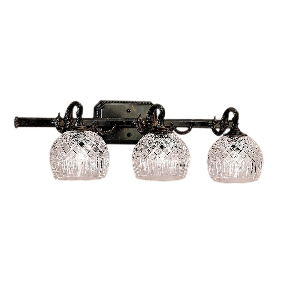 Lighting 3Light Waterbury Oxidized Bronze Crystal Bathroom Vanity 