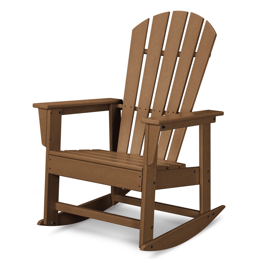 Teak Recycled Plastic Rocking Casual Adirondack Chair at Lowes.com