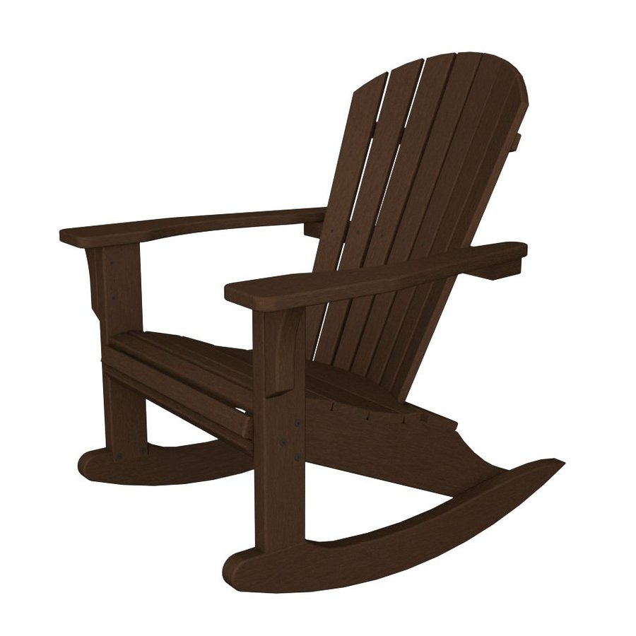  Mahogany Recycled Plastic Rocking Casual Adirondack Chair at Lowes.com