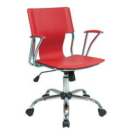 Shop Office Star Avenue Six Chrome Vinyl Task Office Chair at Lowes.