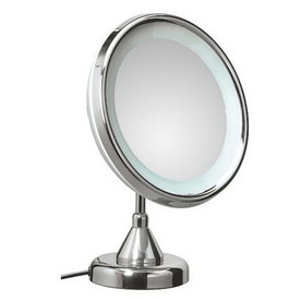 ... Pure III Chrome Chrome Magnifying Countertop Vanity Mirror with Light