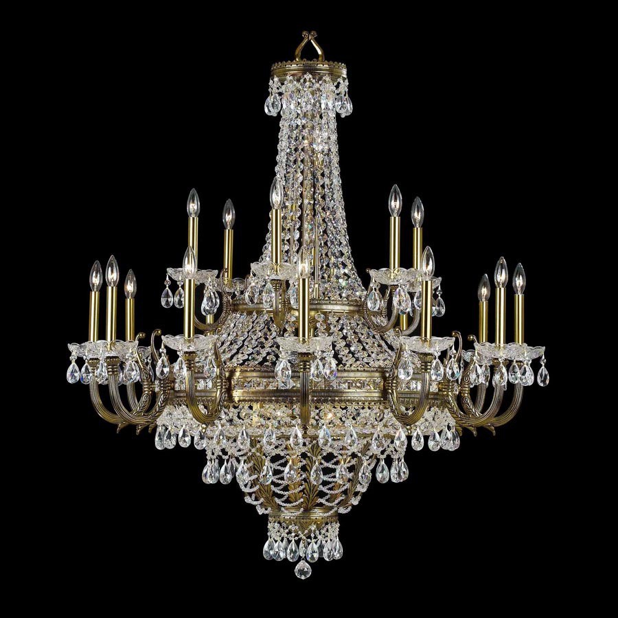 Classic Lighting 27Light Contessa Renovation Brass Crystal Chandelier 