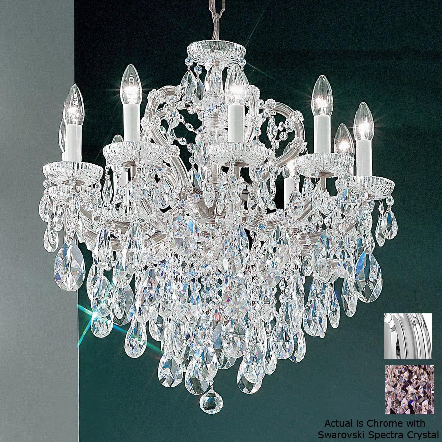 Shop Classic Lighting Maria Theresa 10Light Chrome Crystal Chandelier 