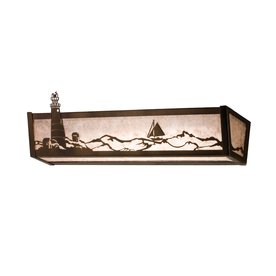 Shop Meyda Tiffany Lighthouse Antique Copper Bathroom Vanity Light at Lowes.com
