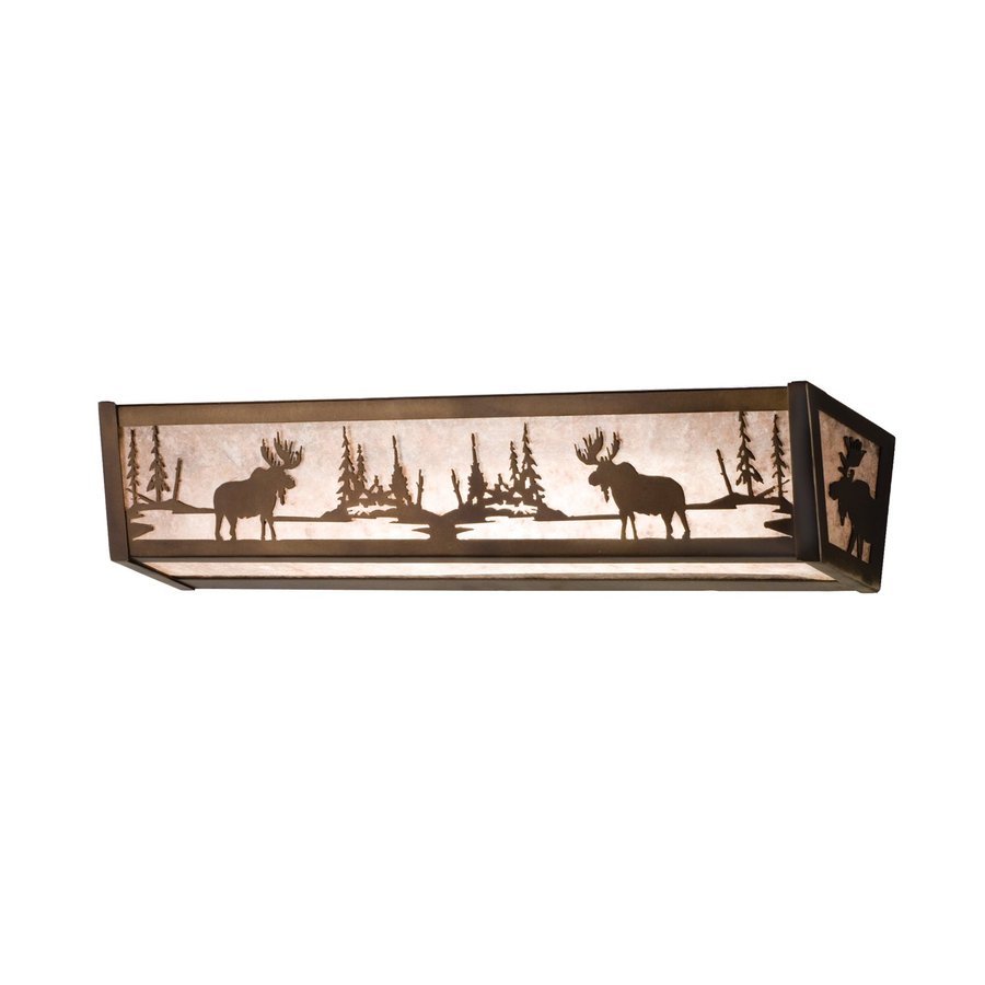 Shop Meyda Tiffany Moose At Lake Antique Copper Bathroom Vanity Light at Lowes.com