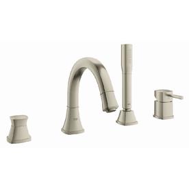 EAN 4005176930836 product image for GROHE Grandera Brushed Nickel Infinity 1-Handle Fixed Deck Mount Tub Faucet | upcitemdb.com