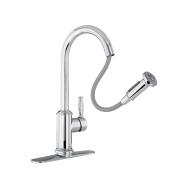 Single Handle AquaEra 2-Spray High-Arc Chrome Kitchen Faucet