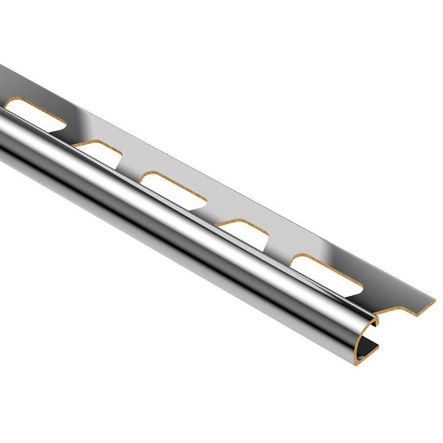 shop schluter systems 1 2 in chrome e plated brass bullnose trim at lowes com shop schluter systems 1 2 in chrome e plated brass bullnose trim at lowes com