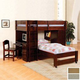 Furniture of America Harford Dark Walnut Twin Bunk Bed CM-BK529EXP