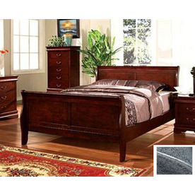 Shop Furniture of America Louis Philippe Dark Cherry California King Sleigh Bed at 0