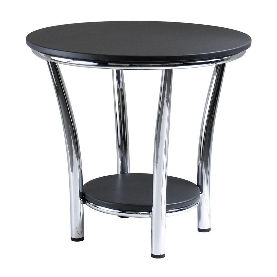 Shop Winsome Wood Maya Black/Metal Round End Table at Lowes.com