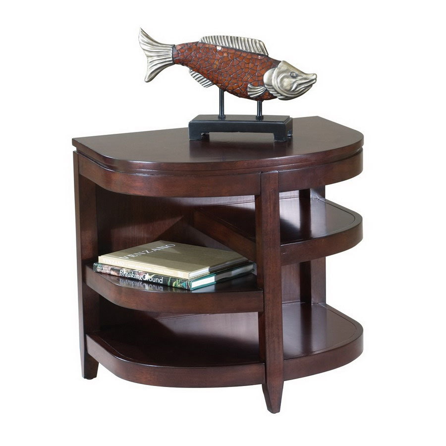  Home Brunswick Coffee Bean Cherry Half-Round End Table at Lowes.com