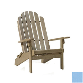 Furniture Bayfront Light Blue Plastic Adirondack Chair at Lowes.com