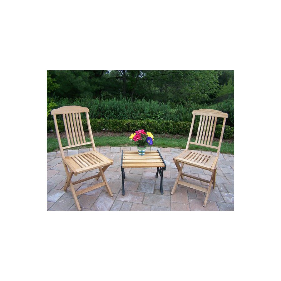  in oakland living 3 piece oakland green wood patio conversation set