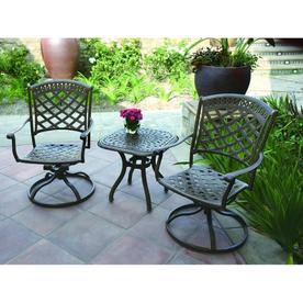 Darlee 3-Piece Sedona Bronze Aluminum Patio Conversation Sets