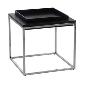 Eurostyle Mirable Chrome Square End Table