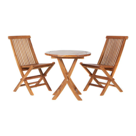 Shop All Things Cedar 3-Piece Natural Teak Bistro Patio Dining Set at 