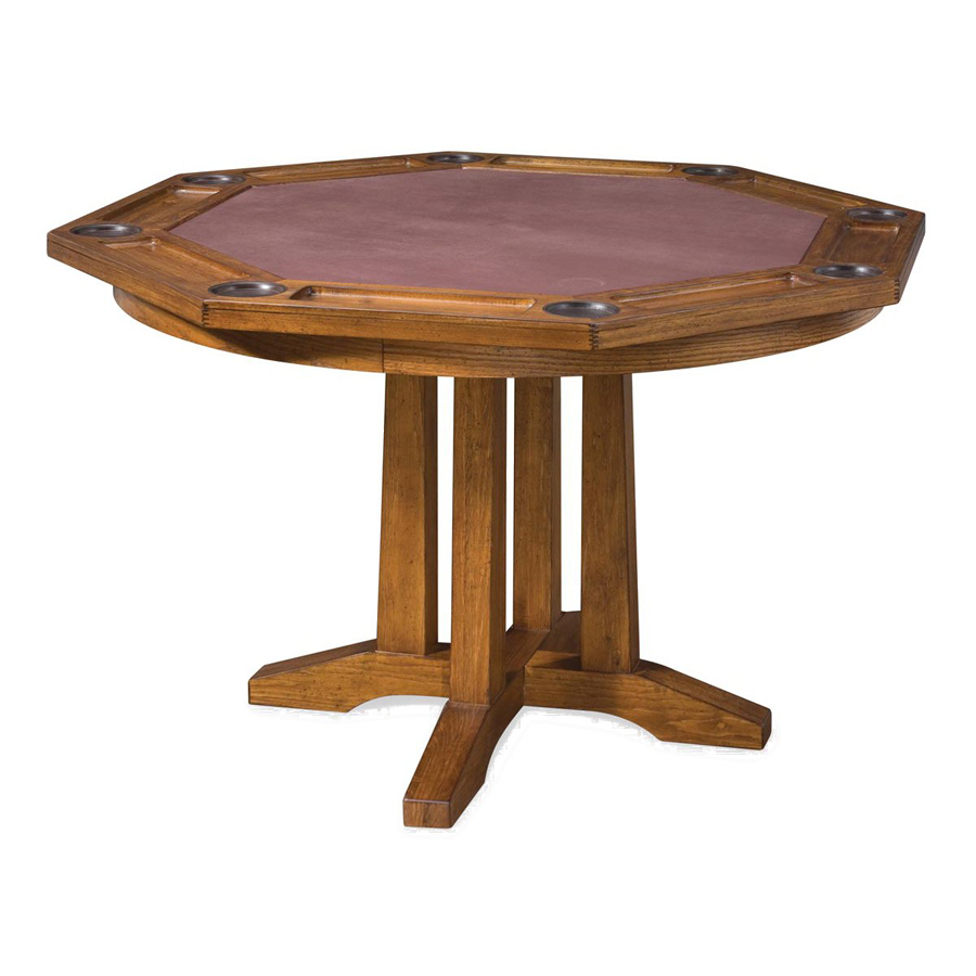 Shop Home Styles Arts and Crafts Oak Wood Poker Table at Lowes.com