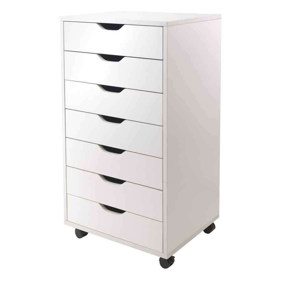 White Wood File Cabinet With Drawer